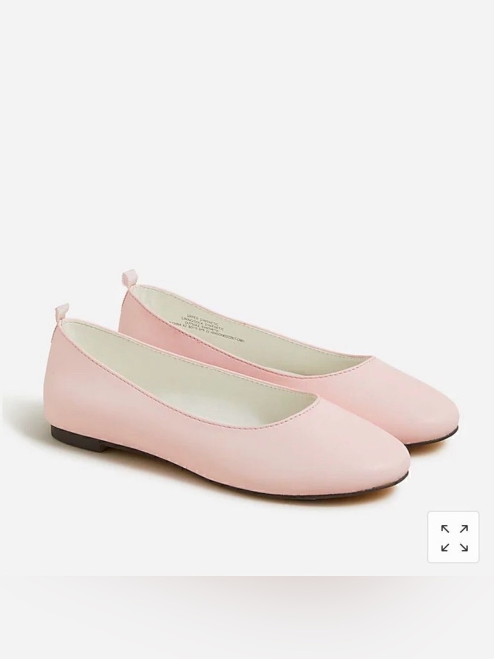 Crewcuts Ballet Pink Faux Leather Flat Size 2